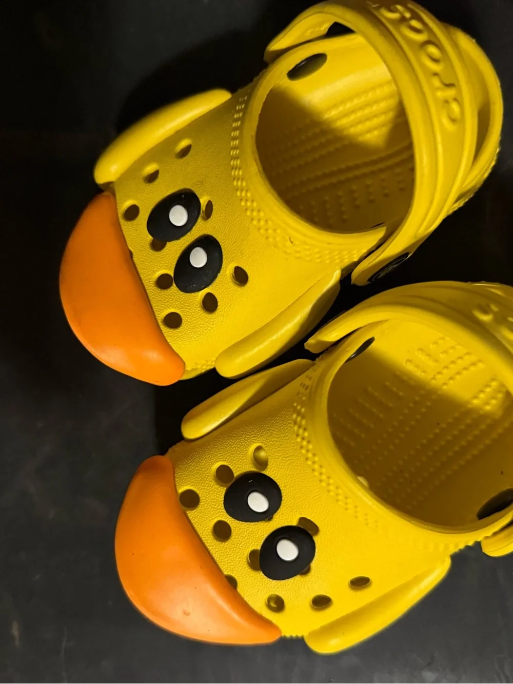 Baby CROCS  Yellow Duck Clogs with Orange Beak Accents